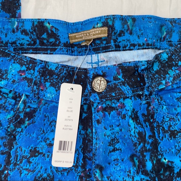 Blue Patterned Romeo & Juliet Couture Jeans - Picture 7 of 8